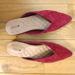 Pink/purple Birdie Swan mule flats, size 8.5, Nwot